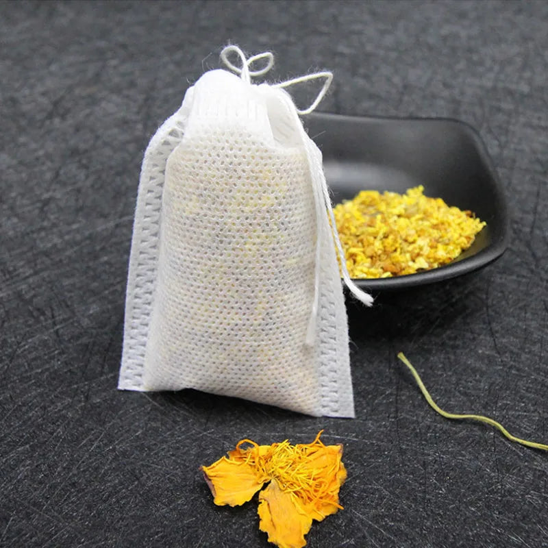 Drawstring Non-woven Fabric Tea Filter Bag 15*20cm Foot Bath Tea Bag
