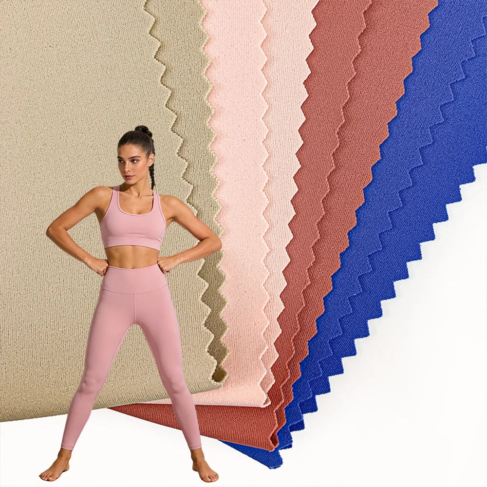 Double Sided Fabric Spandex 27 Nylon 73 Stretch Yoga Wear Fabric for Garment