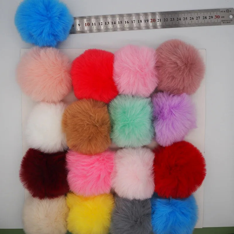 Spot Wholesale Rabbit Hair Ball 8cm Artificial Wool  Wool Ball Footwear Accessories of Clothing Accessories