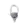 Oxidized 925 Sterling Silver Quick Release Handmade Disc Clasp With Texture Cool Patterned Hook Clasps