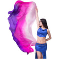 210*110cm 100% Silk Natural Dyeing 3 Color Long Scarf Veil for Belly Dancing Performance Accessories