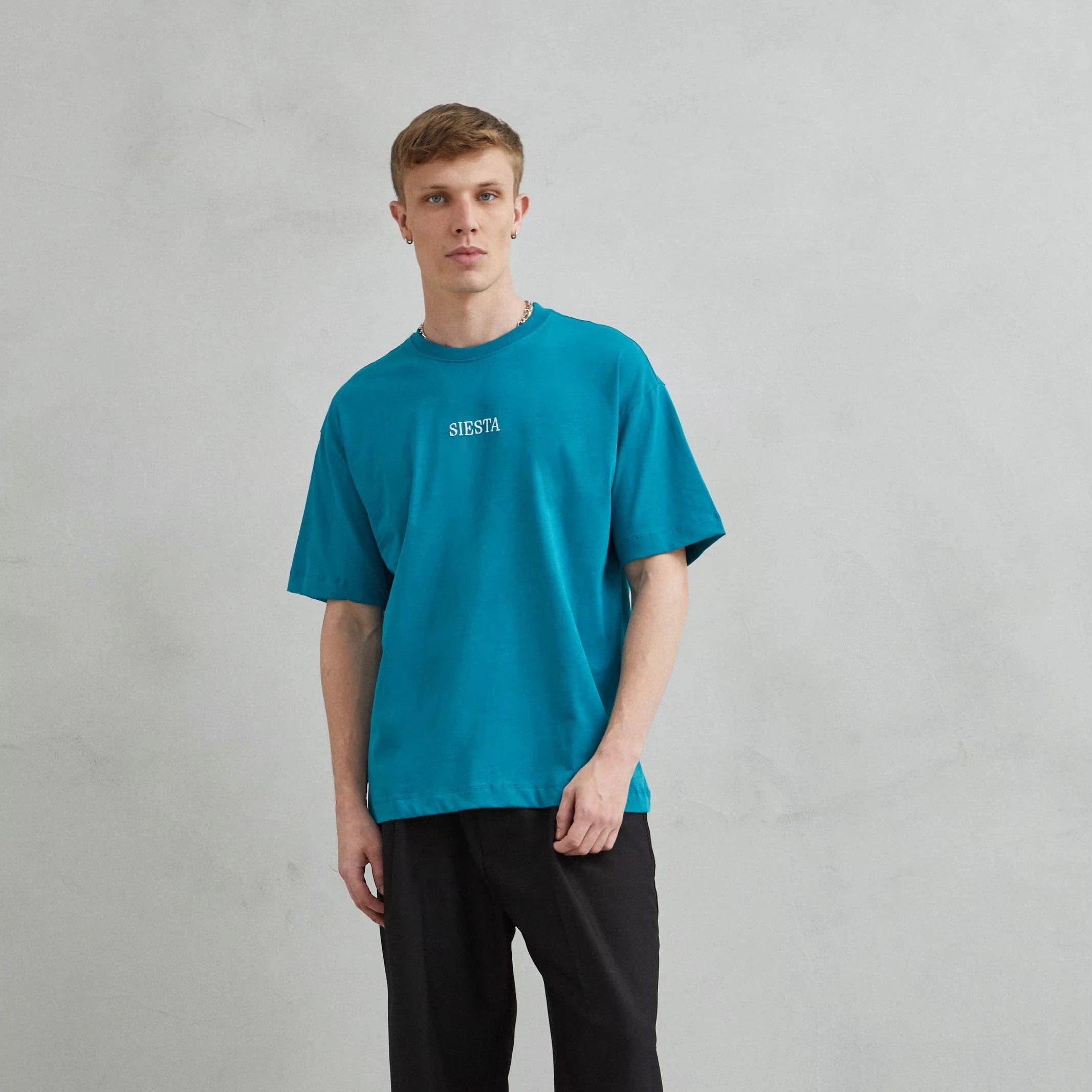 Unisex Regular Fit 240 Grams Green T-Shirt with Print Design and Sleeping Koala Pattern Relaxed Style for Men