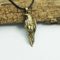 Vintage Nordic Viking Celtic Bronze Moon Crow Necklace Men Amulet Jewelry Gift