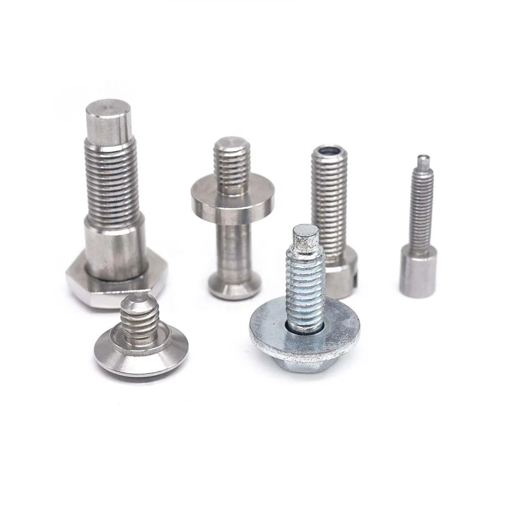 Custom CNC Machined Stainless Steel Stepped Shoulder Nuts Bolts Precision Fasteners for Industrial Machinery & Automotive Parts