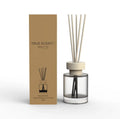 120ml Custom Home Fragrance Reed Diffuser Glass Bottle Diffuser Frosted Diffuser Bottle Wooden Cap Rattan Stick