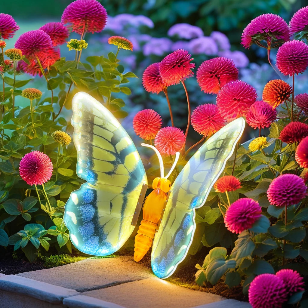 Vibrant Butterfly LED Lights for Outdoor Garden Patio Colorful Summer Festival Motif for Christmas Yard Decorations
