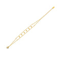Fashion Jewelry French-style Bracelet with Double-layer Geometric Prisms  18K Gold Plated  Bracelet for Women Jewelry Bracelet