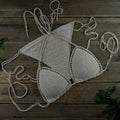S21 Crochet Cover up Coverup Popular Style Handmade Vacation Beach Crochet Bikini Set Push-up Swimsuit All Cotton