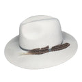 Fashion Hats for Men New White 100% Australia Wool Felt Wide Brim Jazz Panama Hat Fedora Mens Dress Hats Wholesale With Feather