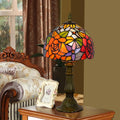 Dia20CM H36CM Tiffany Stained Glass Rose Bar Restaurant Bedroom Bedside Small Table Lamp American Dressing Table Lighting