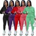 Women Sweatsuit Sets Tracksuit Two Piece Set Outfits Women Clothing Womens Jogger Sets Crop Varsity Jackets Custom