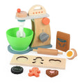 Unisex Educational Wooden Mixer Toy Food Making Simulation Flour & Biscuit Machine Fun Play for Kids