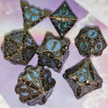 Custom Printed Bag Box Bulk Metal Rpg Dice Set Polyhedral Zinc Alloy Dice Dnd Die for Dungeons & Dragon D&d Game Metal Dice