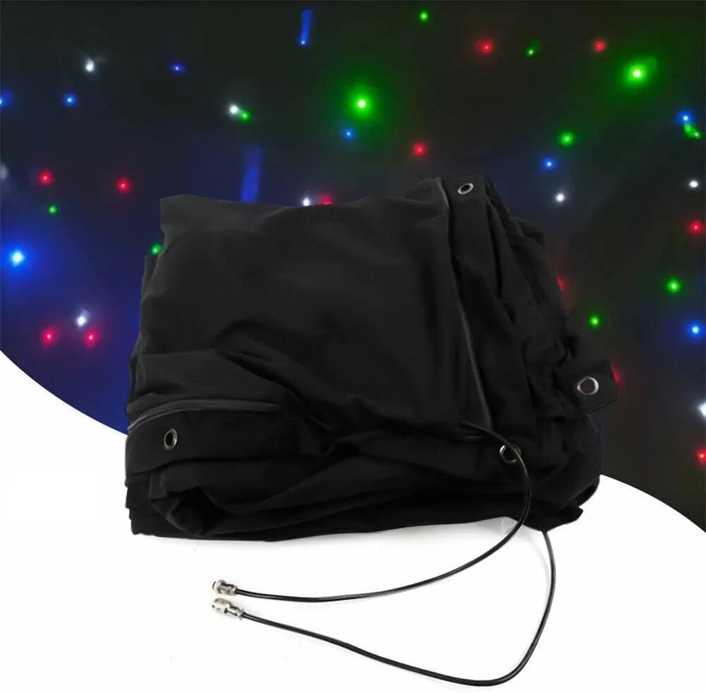 LED Star Velvet Square Curtain with Remote Control New Arrival Blue & White Light for Indoor/Outdoor Party Decorations