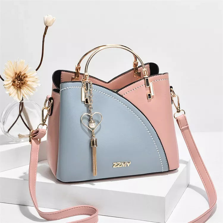 Customize Latest Design Big PU Leather Tote Hand Bag Shoulder Large Women Handbag Ladies