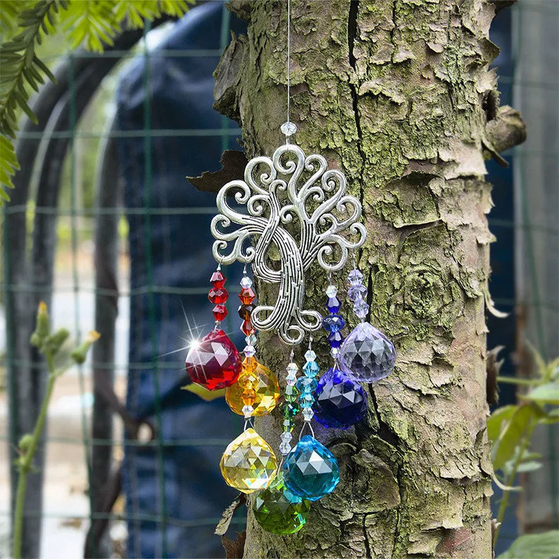Honor of Crysal Wedding Christmas Sun Catcher Wind Chimes Ball Chandelier Window Colors Ornament