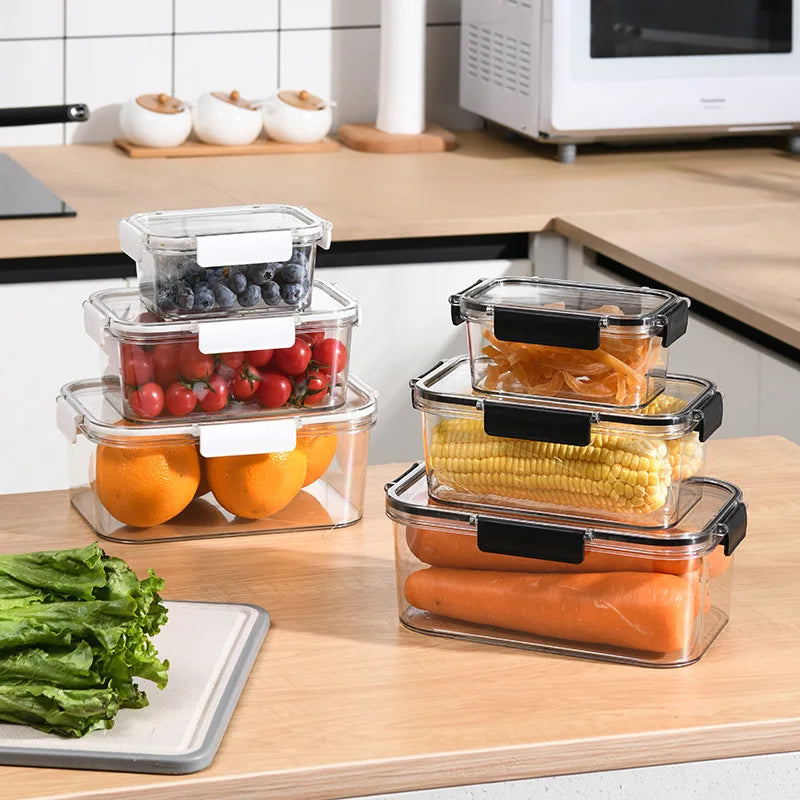Hot Selling clear Color  Kitchen Plastic 450ml Food Container Food Box Lunch Box Food Crisper 3 Size for Choose