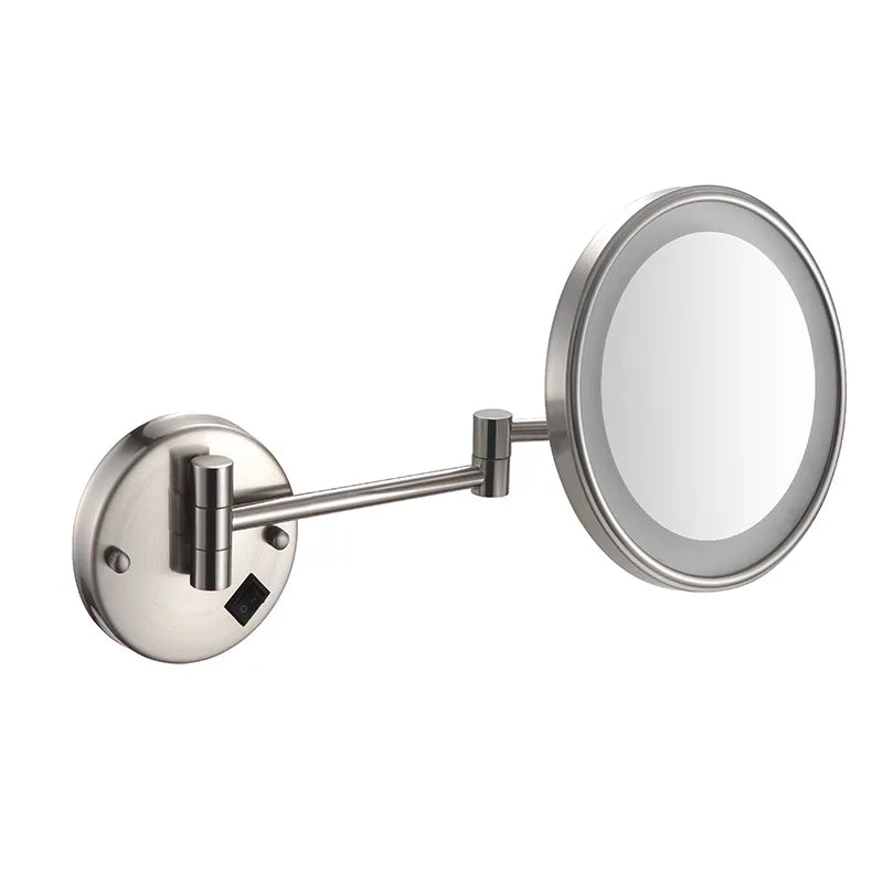 8 Inch Wholesale Customization Hotel Bathroom Mirror Double Side Wall Mount Mirror With Light
