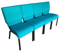 Factory Direct Wholesale Theater Auditorium Metal Interlocking Chair Fabric Upholstered Padded Church Chairs