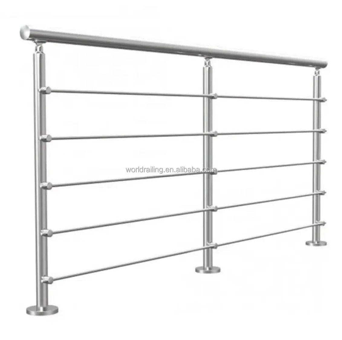 YL METAL Balcony Outdoor Stainless Steel Solid Rod Balustrade Stainless Stair Railing System
