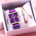 Building Blocks Toys Watch with Stars Bracelet with Stars Bracelet 2PCS Set Ladies Faconstruction Set Toysnet Buckle Mesh Glass