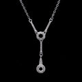 Sterling Silver 4*4mm Semi Mount Necklace Empty Support Blank Setting S925 Frame Base Holder Without Center Stone for DIY Inlay