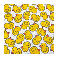Cute Yellow Ducks Digital Printing 100% Organic Cotton Fabric Breathable Woven Poplin for Girls' Dresses Shirts for Kid's