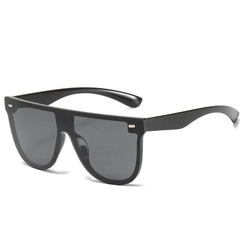 2020 Ladies Rivet Sunglasses Women Oversized Hot Selling Female Square One Piece Lenses Sun Glasses