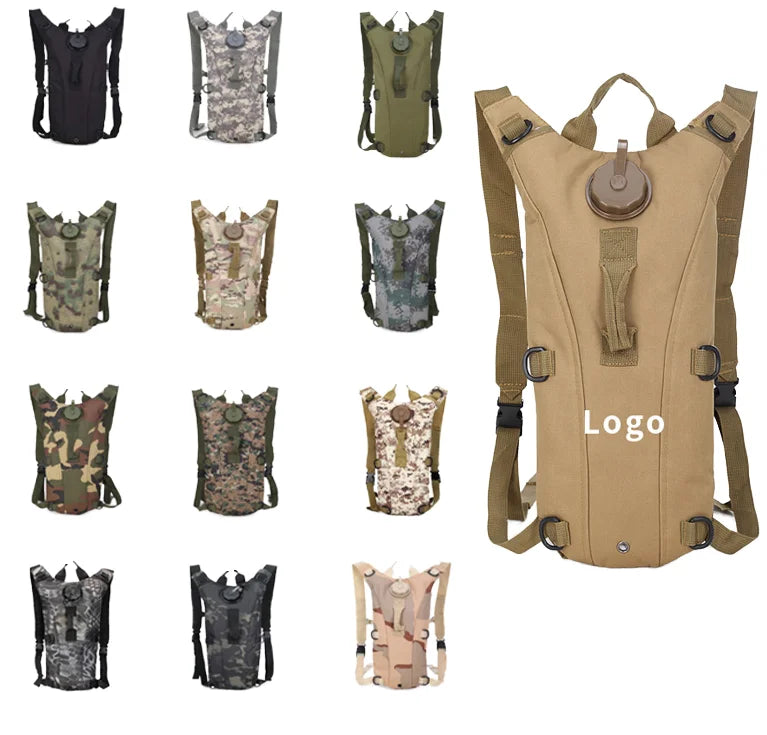Factory Direct Camouflage Pattern Sports Hydration Backpack Fashionable Nylon Lining Bladder for Hiking & Cycling