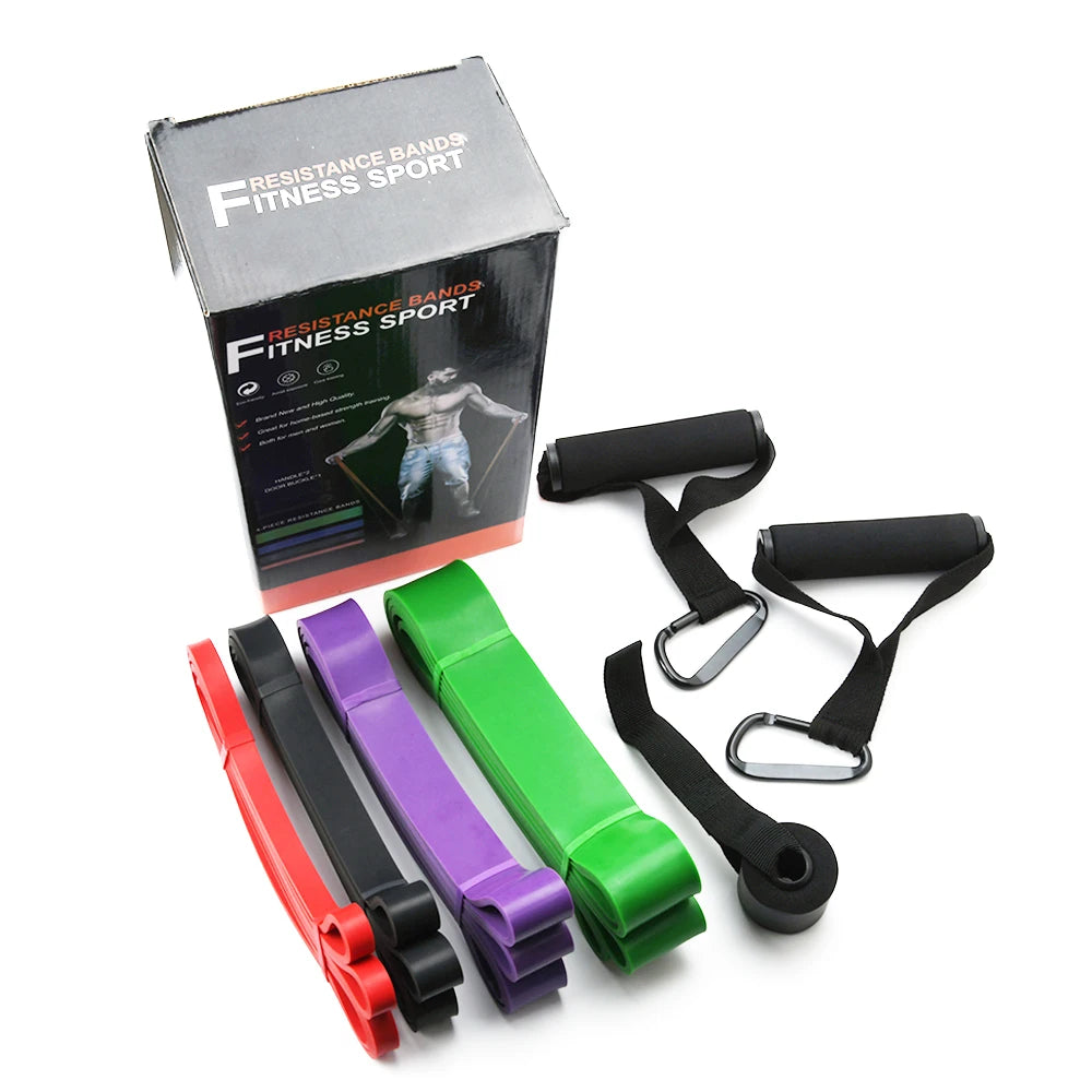 Custom Logo Elastic Loop Resistance Bands for Fitness Bands Elastic Gym Workout Exercise Rubber Resistance Bands