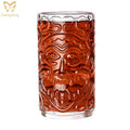 High Borosilicate Glass Whisky Glasses Tiki Bar Used Cocktail Glasses Medusa Embossed Transparent Tiki Mug