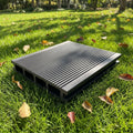 Modern Outdoor Waterproof Anti-Slip Square Hollow Decorative Wood Grain WPC Decking Eco-Friendly Easy Interlocking Park MegaBDM