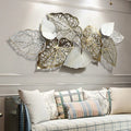 140*60cm Light Luxury Wall Decoration Wall Hanging Household Stereo Living Room TV Background Wall Iron Art Metal Pendant