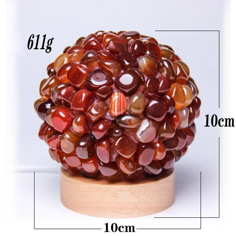 DIY Crafts Christmas Gift Decorative Modern Home Hotel Bedroom Romantic Crystal Agate Table Lamp