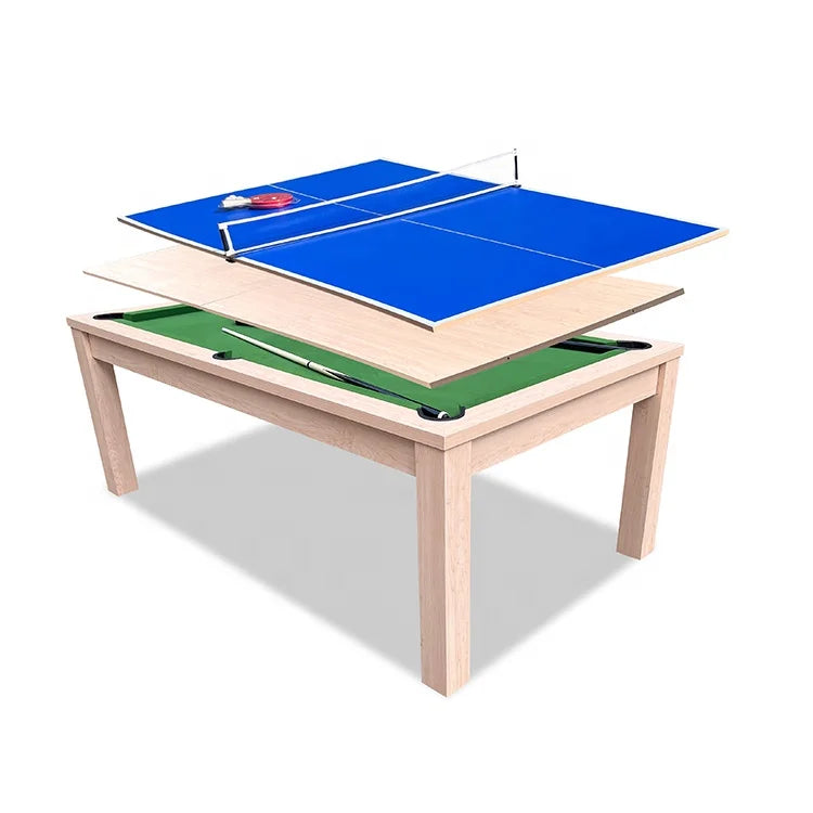 Hot Selling 7ft 3in 3-in-1 Home Use Multi Game Table with High Grade Pool Cloth Customizable Billiard & Ping Pong Dining