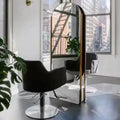 Hairdressing Chair Black Barber Chair for Hair Salon Furniture