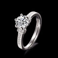 GRA VVS Luxury D Color Moissanite Diamond Ring 925 Sterling Silver 18K White Gold Plated Engagement Luxury Jewelry for Women