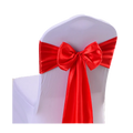 High Quality Chair Ruffle Sashes for Wedding Decoration Red butterfly Satin Sashes for Event Chair Cover