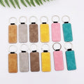 Promotional Gifts Key Chain Colored Double-sided Key Ring Sublimation Blank Pu Leather Keychain