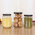 Empty 100ml 150ml 195ml 240ml 350ml 500ml 730ml Clear Round Glass Honey Jar Food Storage Glass Storage Container