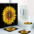 Custom Shower Curtain Printing Custom Sunflower Shower Curtain Sets 4 Pieces Bathroom
