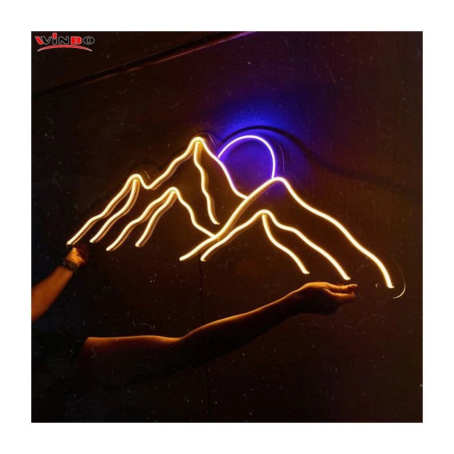 Winbo Free Design Custom Led Neon Light Name Custom Drop Shipping Mountain Custom Neon Sign Neon Light Sign Custom Led Lights