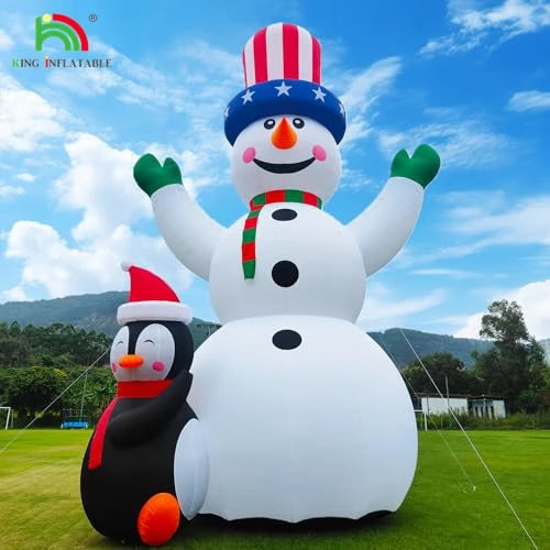 Inflatable Christmas Snowman Giant Inflatable Snowman for Christmas Holiday Party Decoration