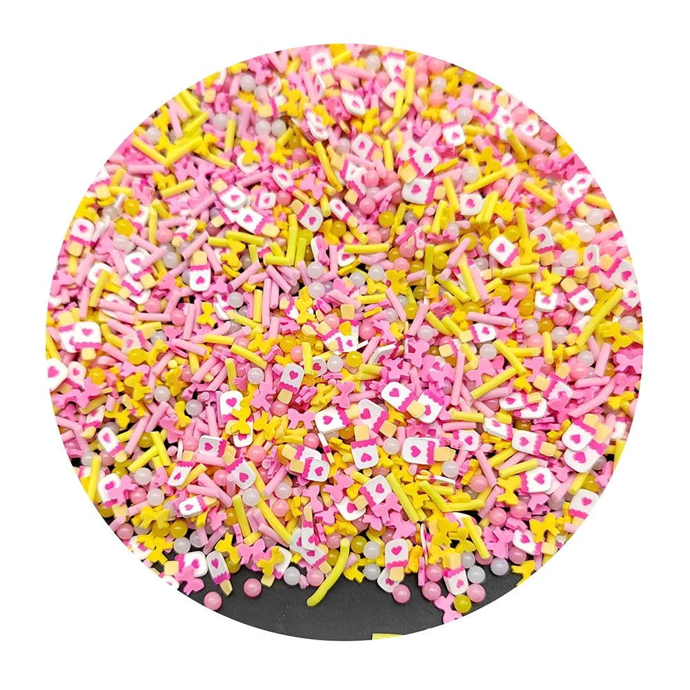 20g/Lot Summer Series Polymer Clay Slice Sweet Ice Cream Popsicle Candy Sprinkles for Nail Art Scrapbook Slime Fillers Supplier