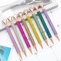 Creative Crystal Diamond Metal Ballpoint Pen Retro Design 1.0mm Black Ink Office School Use 15 Style