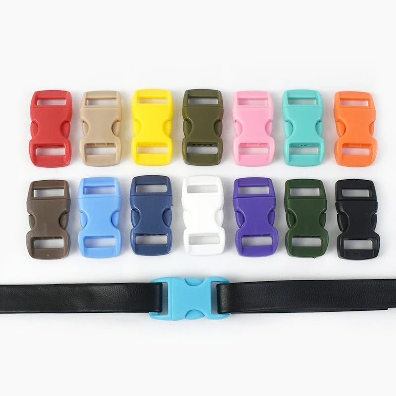 MeeTee F5-6 10mm Colorful Plastic Buckle Luggage Accessories Pet Collar Safety Insert Backpack Side Release Hook
