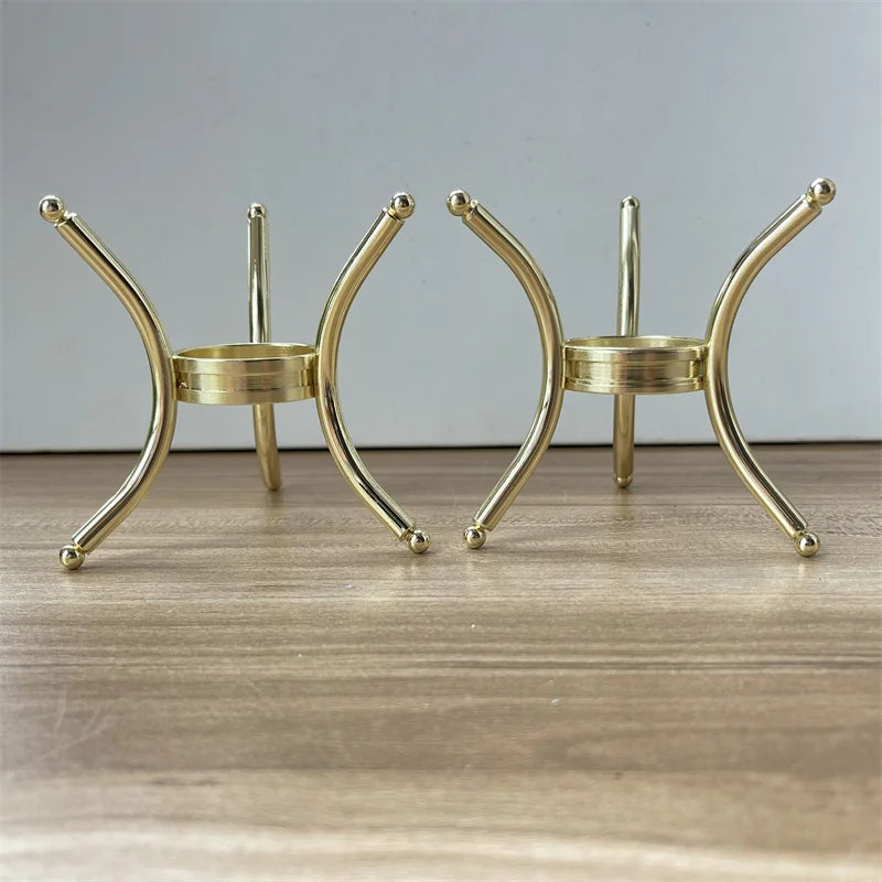 Wholesale Golden Metal Display Stand Crystals Sphere Base Metal Stent for Decoration