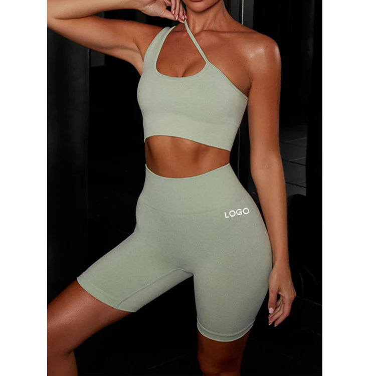 K210145 Gym Sports Wear Yoga Suit Yoga Sets Sport Suit Women Workout Clothing Wears Gym Workout Sets Yoga Seamless Leggings