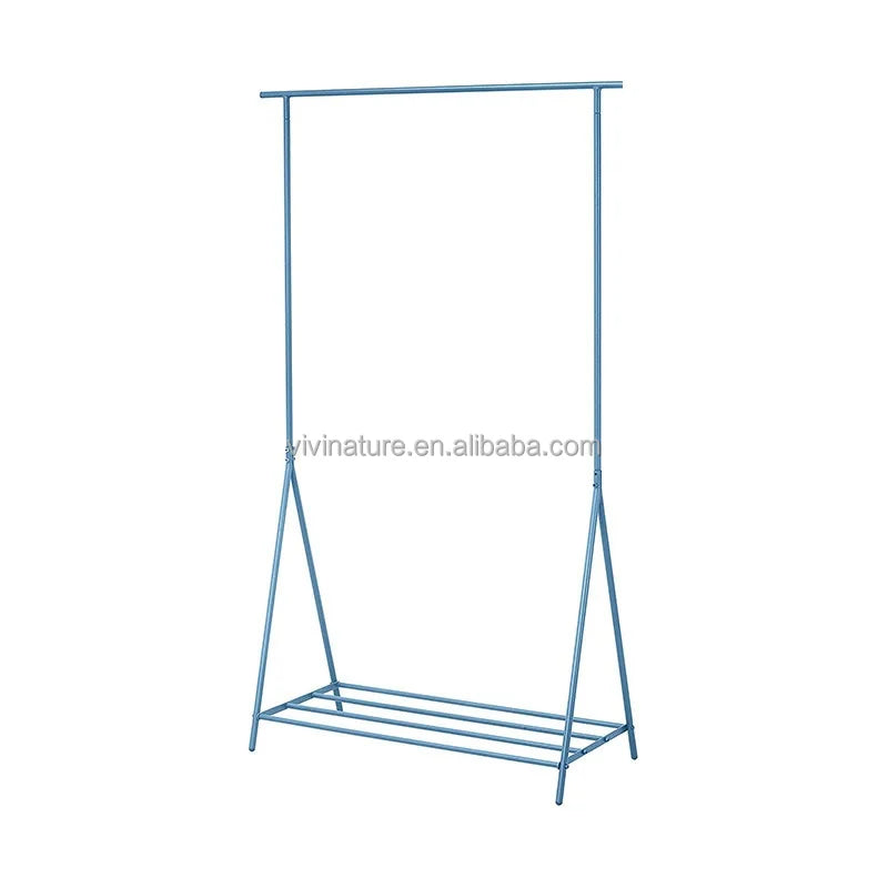 Heavy Duty Single Rod Garment Rack for Hanging Clothes Organizer Rail for Display and Storage Cloth Rack