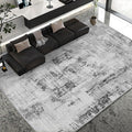 Contemporary Modern Abstract Area Rug Easy-Cleaning Luxury Carpet for Living Room Machine Washable with Non-Shedding Feature